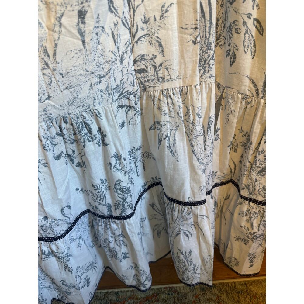 Sachin & Babi Paloma Gray and Ivory Toile Print Dress size 14 100% Cotton - Picture 9 of 13